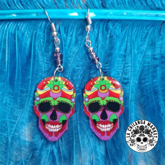 Frida Sugar Skull Earrings     FSSKuE07